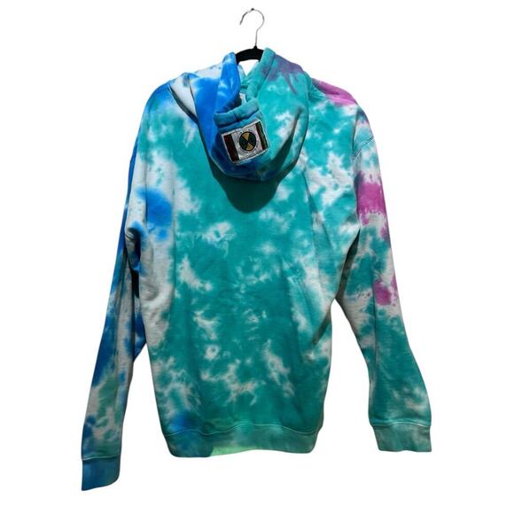 Cross Colours Men's Multicolor Tie Dye Long Sleeves Pullover Hoodie Size Large - Picture 3 of 5